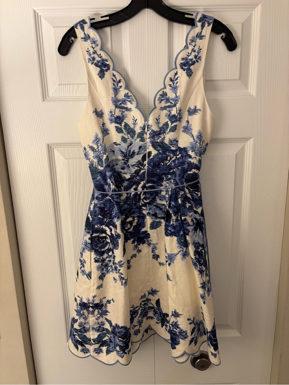 πΈ NWT ZIMMERMANN Aliane Scallop Mini Dress β Blue Floral πΈ - Picture 7 of 11